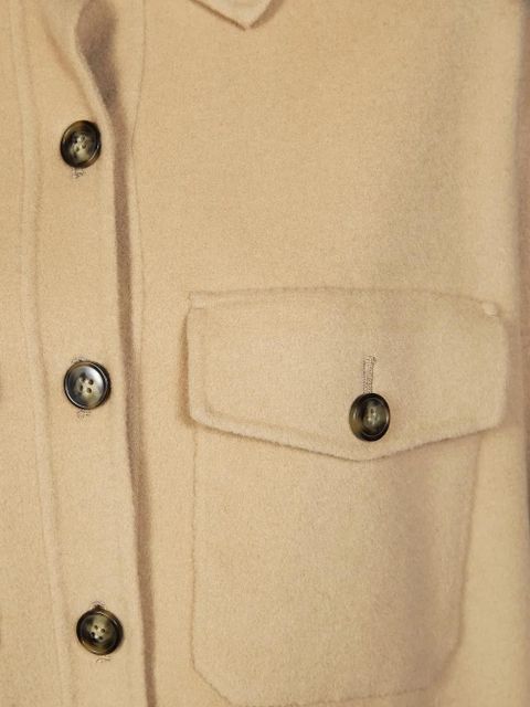Weekend Max Mara buttoned flap-pocket coat - Neutrals