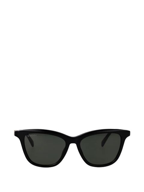 Gucci crystal-embellished logo-lettering sunglasses - Black - zdjęcie produktu nr 1