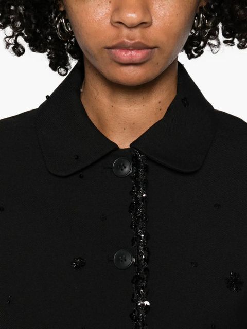 Maje sequin-embellished jacket - Black