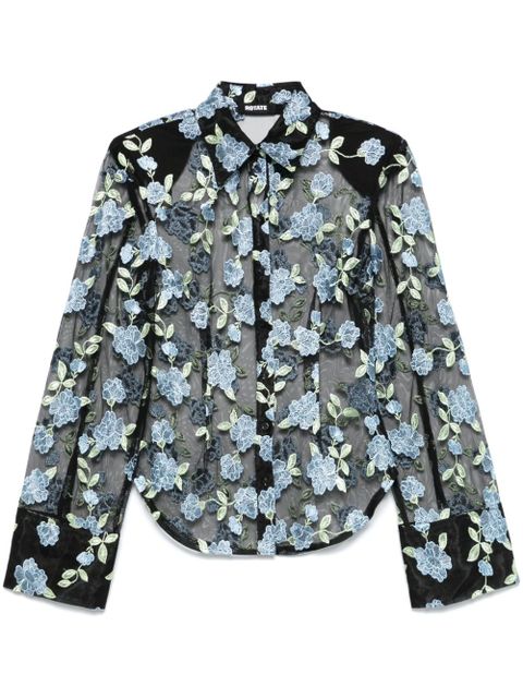 ROTATE BIRGER CHRISTENSEN mesh shirt - Black - zdjęcie produktu nr 1