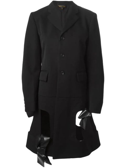 Comme Des Garçons cut-out bow detailing coat - Black - zdjęcie produktu nr 1