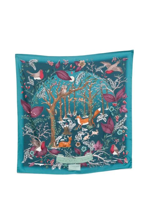 Aspinal Of London woodland print scarf - Blue - zdjęcie produktu nr 1