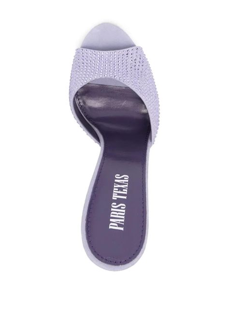 Paris Texas 110mm crystal embellished leather sandals - Purple