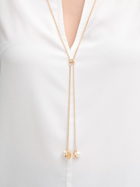 Gaudi bluzka damska kolor biały gładka 521FD45009