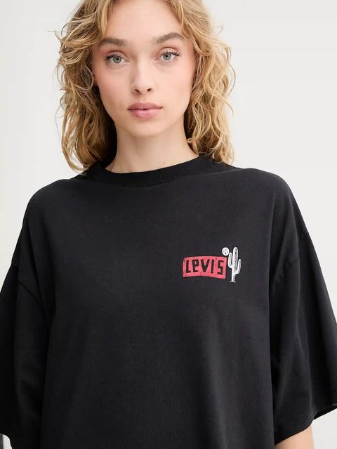 Levi's t-shirt bawełniany damski kolor czarny 000G4 - zdjęcie produktu nr 2