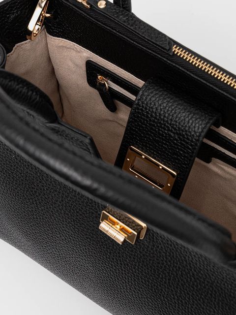 Geox torebka skórzana LEONORY kolor czarny D35KQA 00046