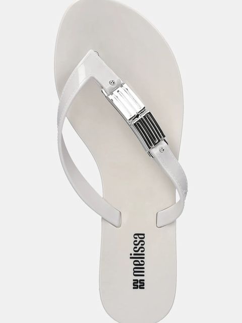 Melissa japonki MELISSA HARMONIC M CHIC AD damskie kolor biały na płaskim obcasie M 35906.BB093