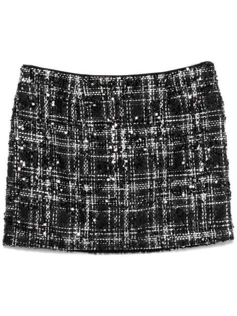 ROTATE BIRGER CHRISTENSEN bouclé mini skirt - Black - zdjęcie produktu nr 1