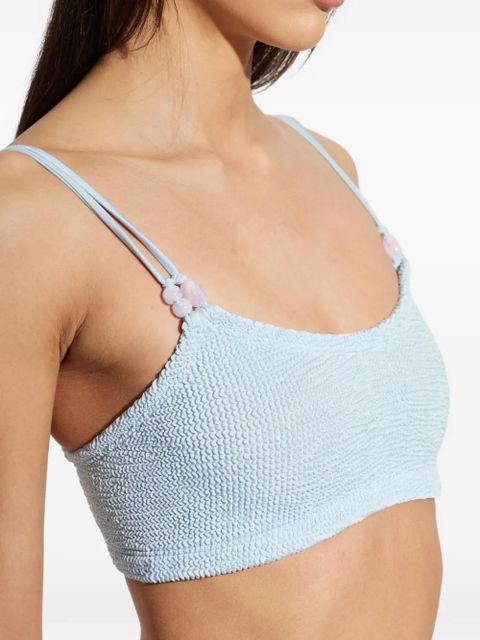 Hunza G Cassie beaded crinkle bikini - Blue - zdjęcie produktu nr 2
