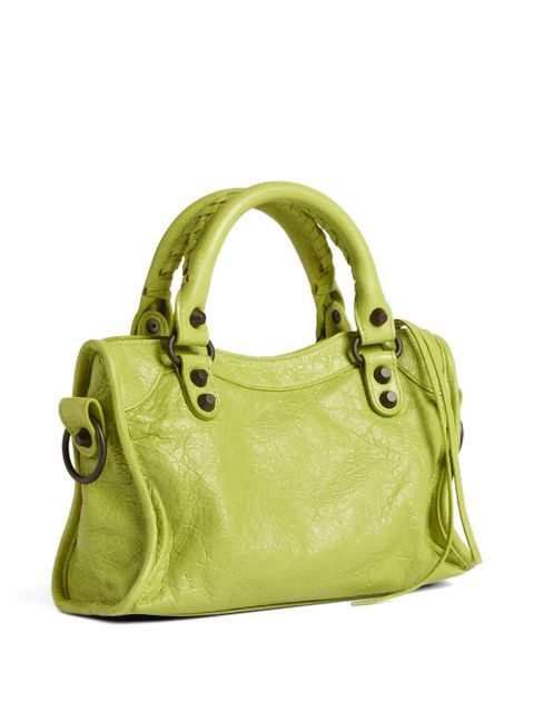 Balenciaga Le City leather cross body bag - Green