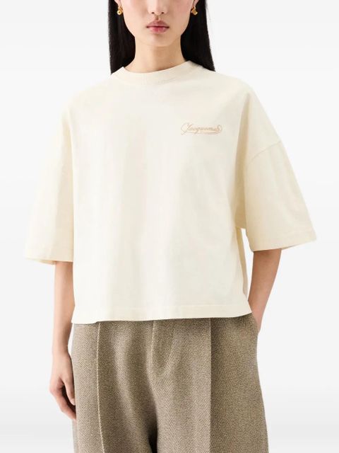 Jacquemus Corto cropped T-shirt - Neutrals - zdjęcie produktu nr 2