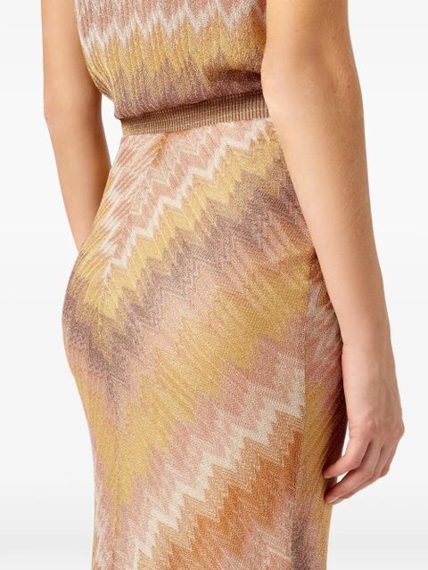 Missoni chevron-pattern maxi skirt - Neutrals