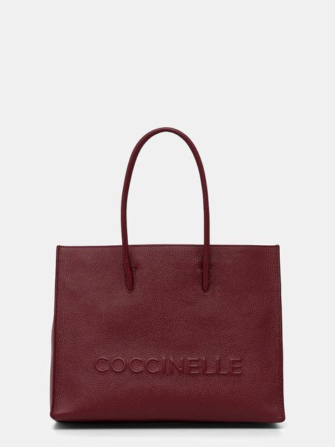 Coccinelle torebka skórzana COCCINELLEMYRTHA MAXI LOG kolor bordowy E1 QBB 18 02 01 - zdjęcie produktu nr 1