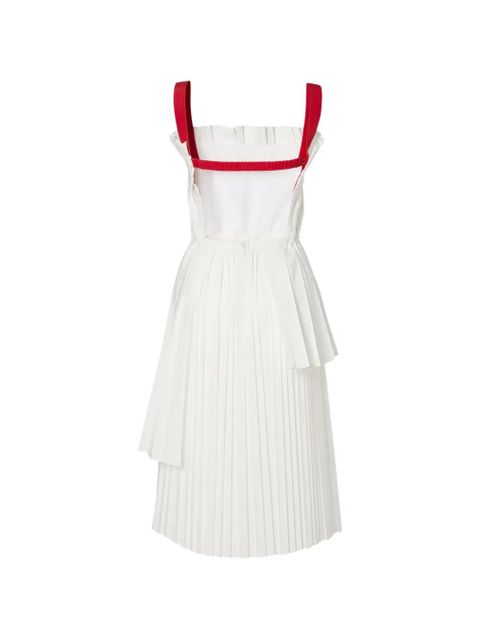 FENDI ruffled pleated midi dress - White