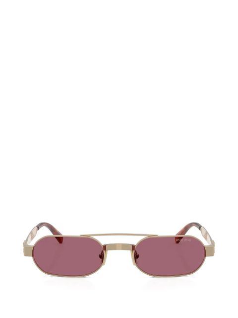 Miu Miu Eyewear rectangle-frame sunglasses - Gold - zdjęcie produktu nr 1