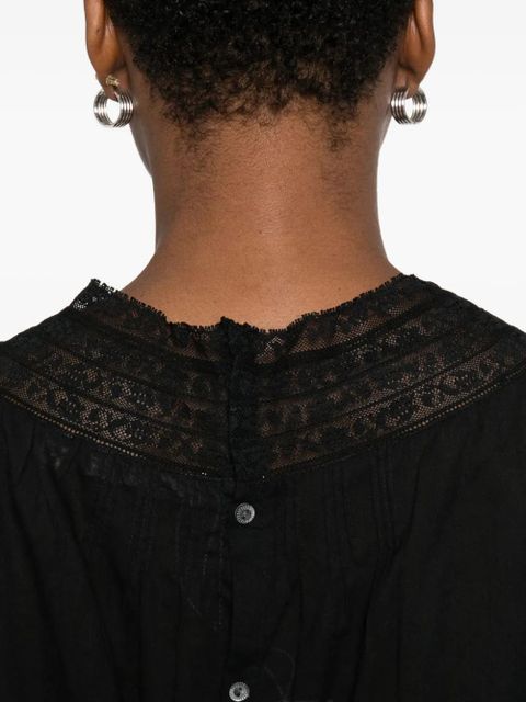 DÔEN Lilibet lace-trimmed sleeveless top - Black