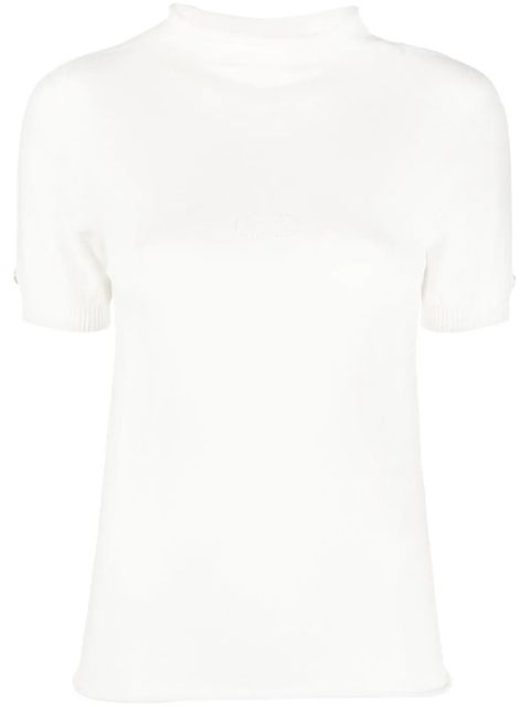 TWINSET logo-plaque short-sleeve jumper - White - zdjęcie produktu nr 1