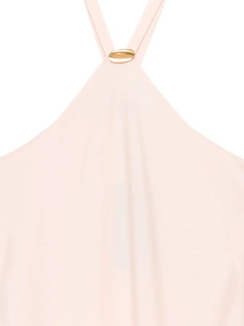 Max Mara Eghiotto halterneck gold-tone hardware maxi dress - Pink