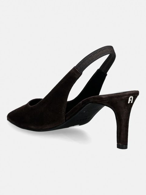 Furla szpilki zamszowe Essential Slingback