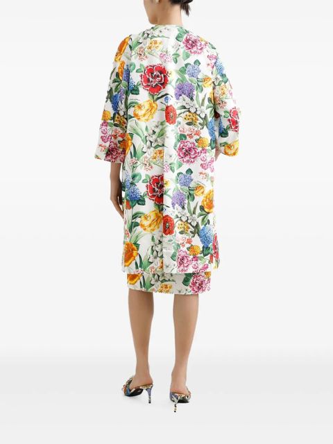 Dolce & Gabbana floral-print coat - White - zdjęcie produktu nr 2