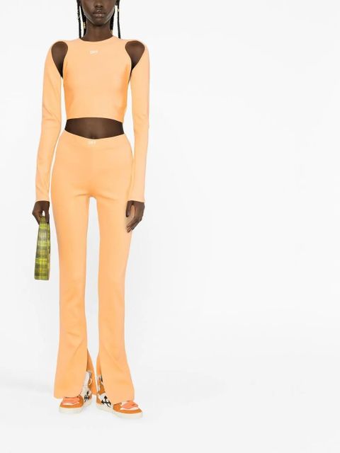 Off-White Sleek flared trousers - Orange - zdjęcie produktu nr 2