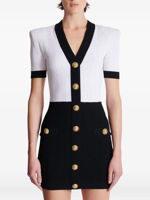 Balmain cable-knit bodycon dress - White - zdjęcie produktu nr 2