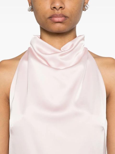 ROTATE BIRGER CHRISTENSEN satin halterneck dress - Pink