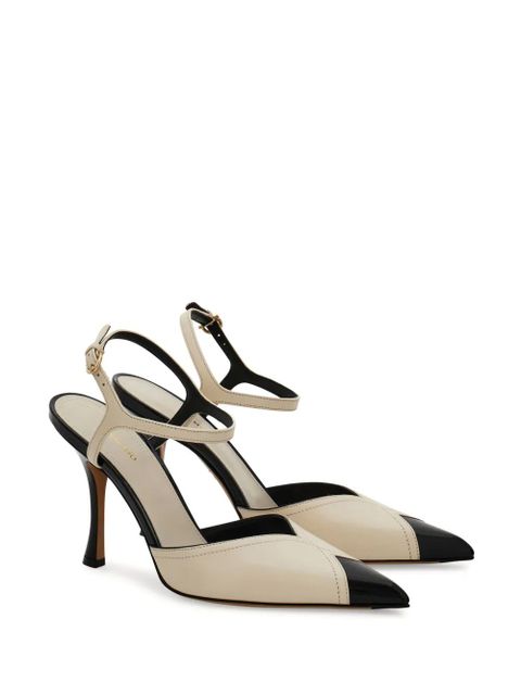 Ferragamo 95mm contrasting-inlays pumps - Neutrals - zdjęcie produktu nr 2