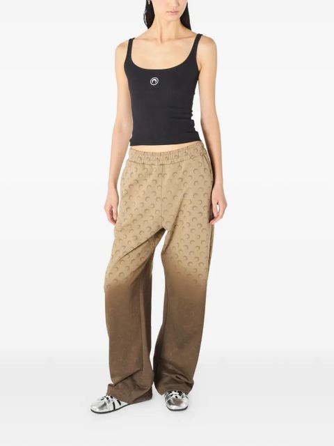 Marine Serre moon logo ribbed tank top - Black - zdjęcie produktu nr 2