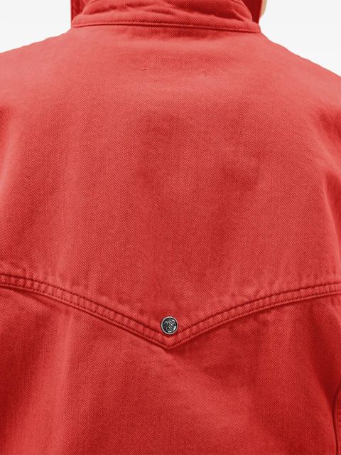 Versace oversized denim blouson - Red