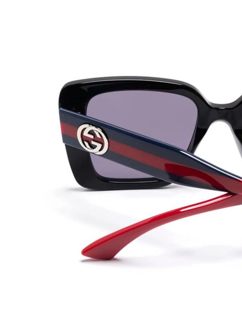 Gucci Eyewear oversize-frame sunglasses - Black