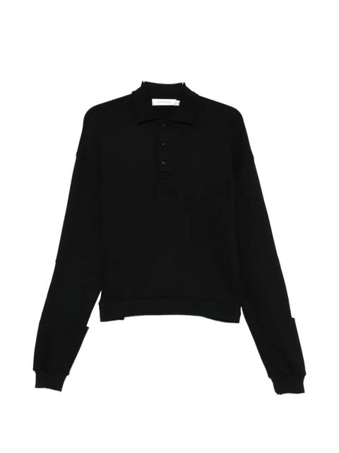Aya Muse collared patched polo shirt - Black - zdjęcie produktu nr 1