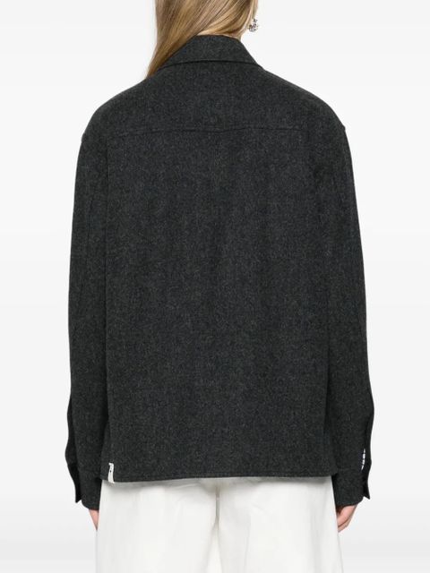 Jil Sander + mélange flannel overshirt - Grey - zdjęcie produktu nr 2