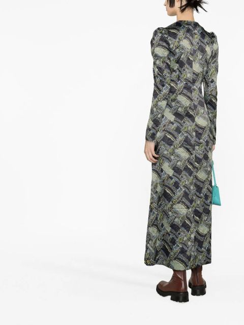 GANNI paisley-print maxi dress - Green