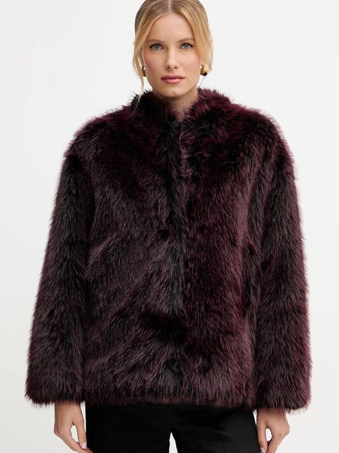 Patrizia Pepe płaszcz kolor bordowy 8O0197 E072 - zdjęcie produktu nr 1