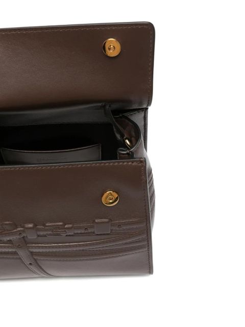 Moschino logo-debossed tote bag - Brown