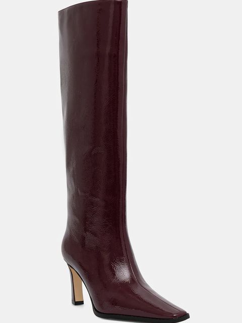 MICHAEL Michael Kors kozaki skórzane Darrah damskie kolor bordowy na szpilce 40F5DRMB5A.610 - zdjęcie produktu nr 1