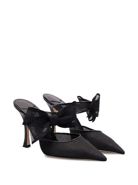 Jimmy Choo 100mm Brook bow-detail mules - Black - zdjęcie produktu nr 2