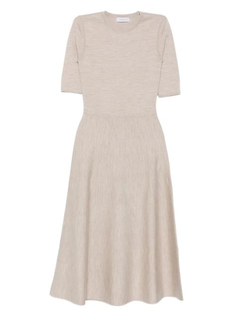 Gabriela Hearst half-sleeve A-line midi dress - Neutrals - zdjęcie produktu nr 1