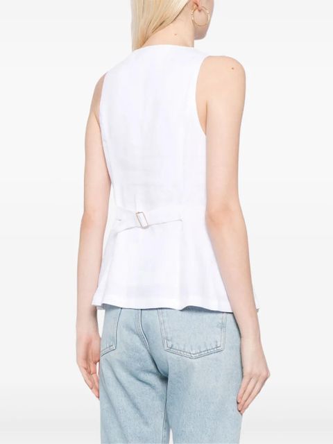 Reformation Aspen linen top - White