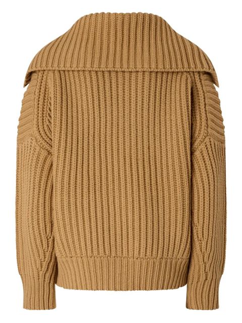 PINKO ribbed zip-up cardigan - Neutrals - zdjęcie produktu nr 2