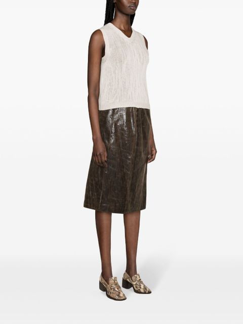 Prada V-neck cashmere vest - White - zdjęcie produktu nr 2