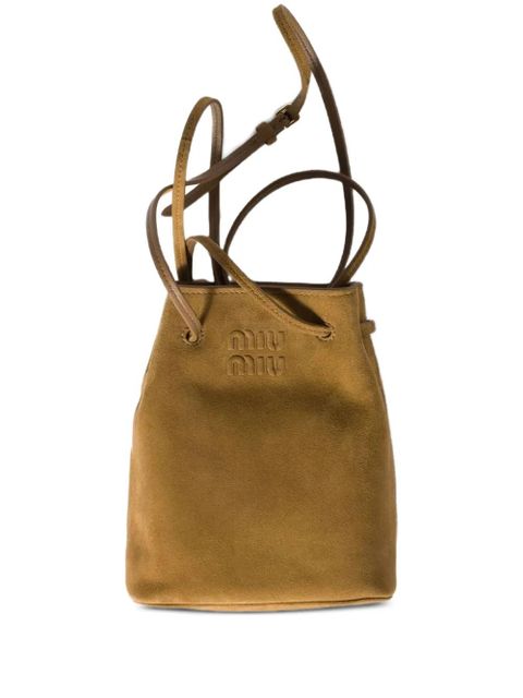 Miu Miu suede tote bag - Green - zdjęcie produktu nr 1
