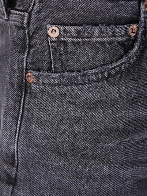 AGOLDE high-rise denim shorts - Grey