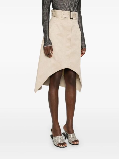 Givenchy monogram 72 asymmetric midi skirt - Neutrals