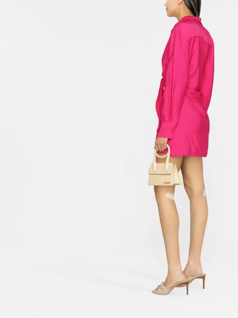 Jacquemus La Robe Bahia draped shirtdress - Pink