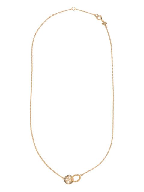 Tory Burch logo-charm chain necklace - Gold