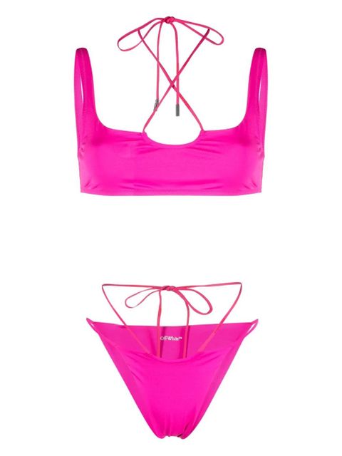 Off-White logo-print bikini - Pink - zdjęcie produktu nr 1