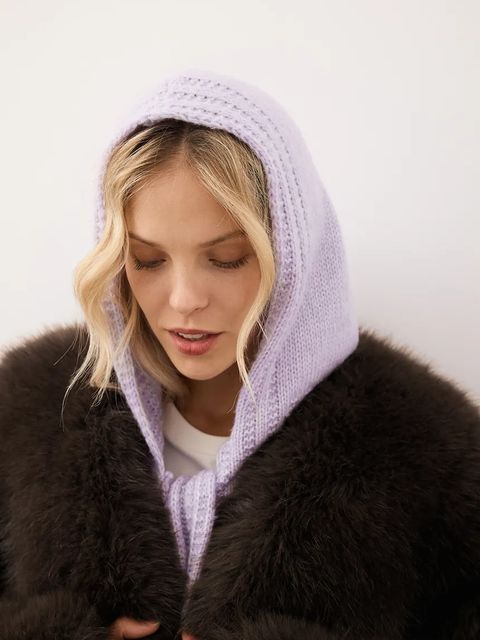 Bizuu kominiarka z dodatkiem wełny BIFFI kolor fioletowy BIFFI FIOLETOWY