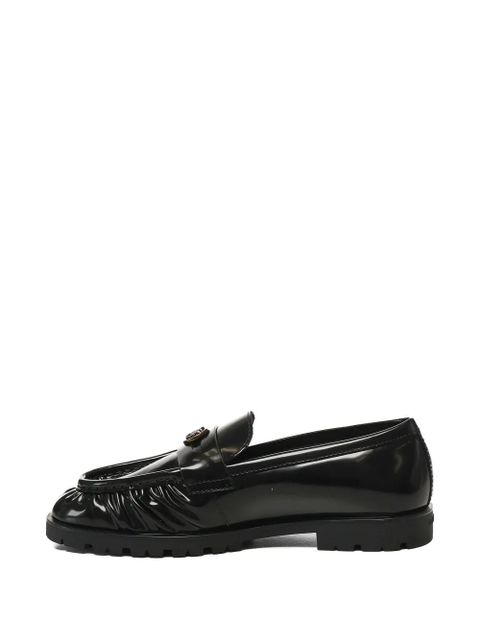 PINKO pleated logo-plaque loafers - Blacks and greys - zdjęcie produktu nr 2